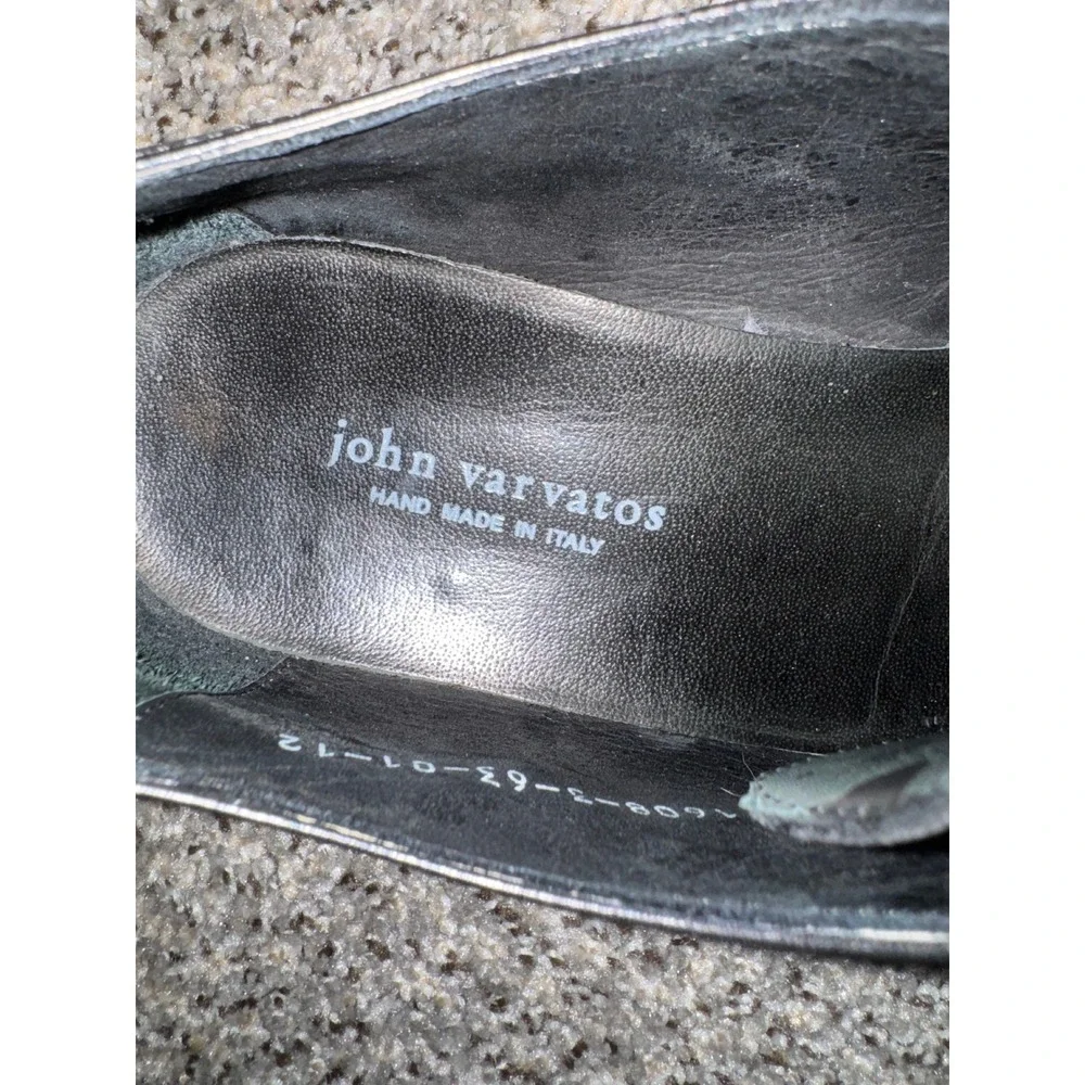 John Varvatos‎ Sz 12 Mens Black Leather Cap Oxford Dress Shoes Made in Italy